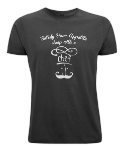 Satisfy your appetite sleep with a chef t-shirt