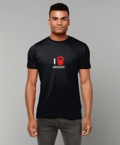 black I heart crossfit t-shirt