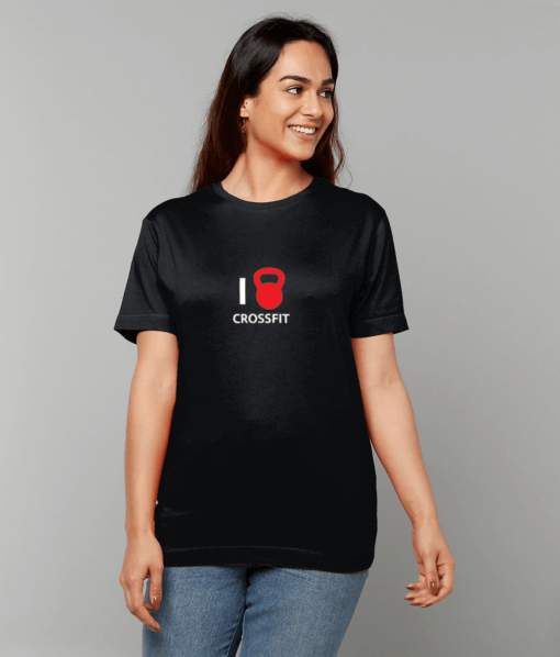 I heart crossfit kettlebell t-shirt