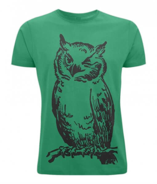 Winking Owl Tshirt Green UK