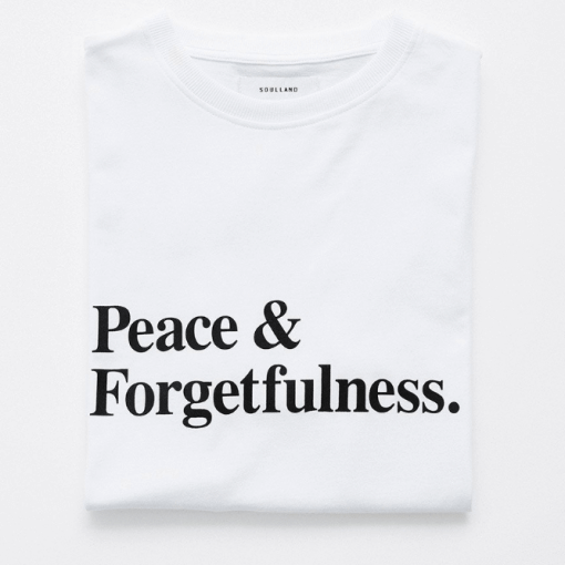 Peace & forgetfulness tshirt uk