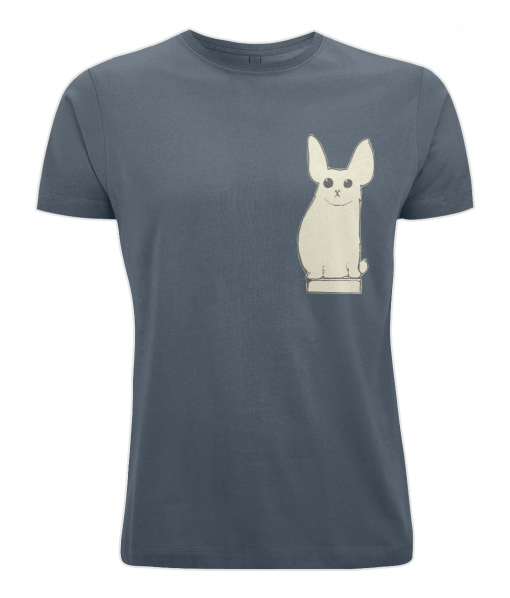 Denim blue t-shirt with cute animal design