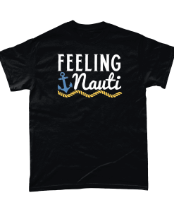 Black t-shirt with feeling nauti design