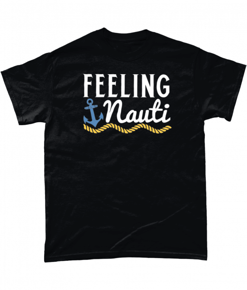 Black t-shirt with feeling nauti design