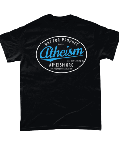 Black tshirt Atheism non prophet organisation