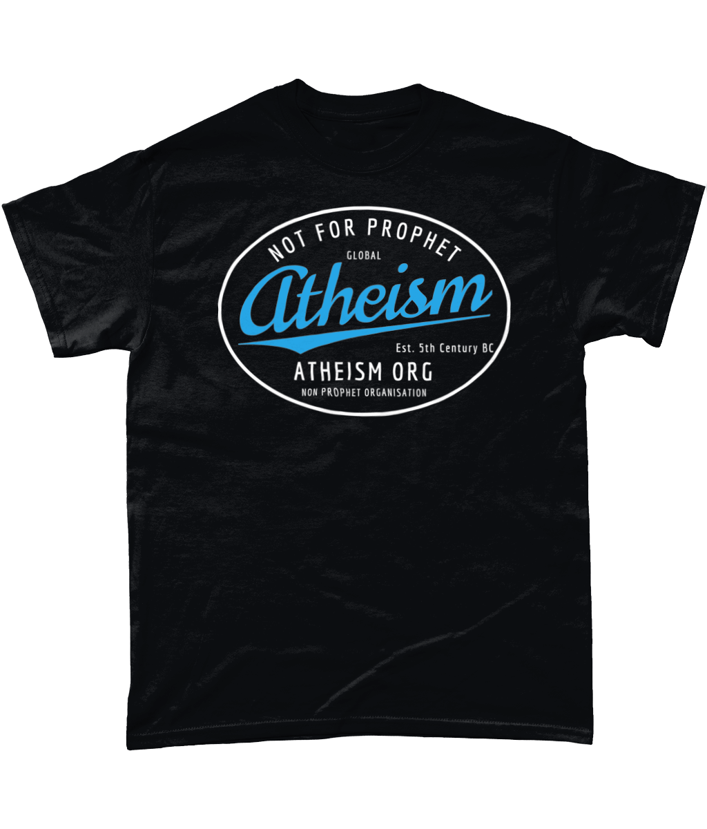 Black tshirt Atheism non prophet organisation