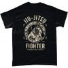 Black short sleeved t-shirt with Jiu Jitsu design