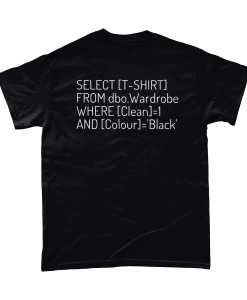 SELECT t-shirt from dbo.wardrobe t-shirt