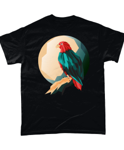 Black t-shirt with geometric eagle design