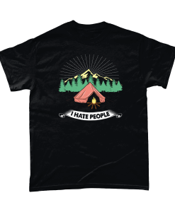 I Hate People / I Love The Wilderness Funny Camping Shirt