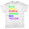 White t-shirt with colour Word test UK