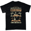 Black t-shirt with Master Baiter - World's Best Fisherman design