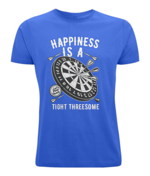 Happiness is a tight threesome blue t-shirt