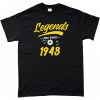 Legends are born in 1948 Black and yellow T-Shirt
