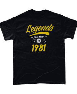 Legends are born in 1981 t-shirt