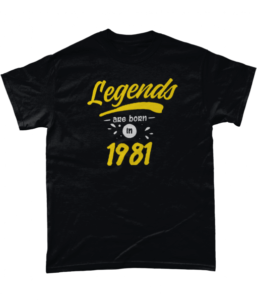 Legends are born in 1981 t-shirt