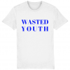 White tshirt with Wasted Youth typographic