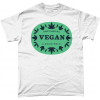 White t-shirt with Anti-Social Vegan - I avoid meet design