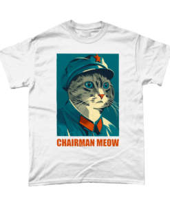 Chairman Meow white t-shirt