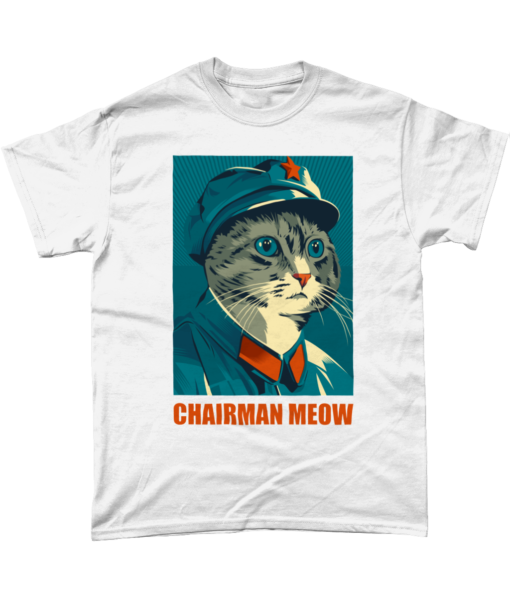 Chairman Meow white t-shirt