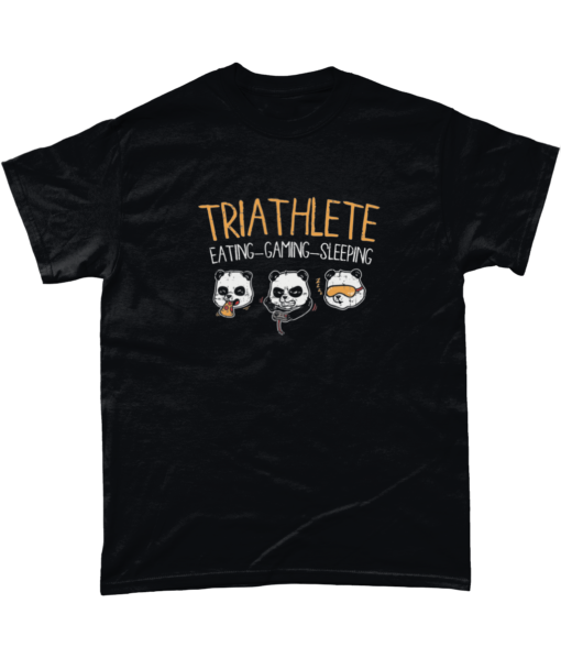 Triathlete - gaming panda t-shirt