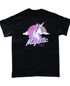 Majestic AF Unicorn black t-shirt