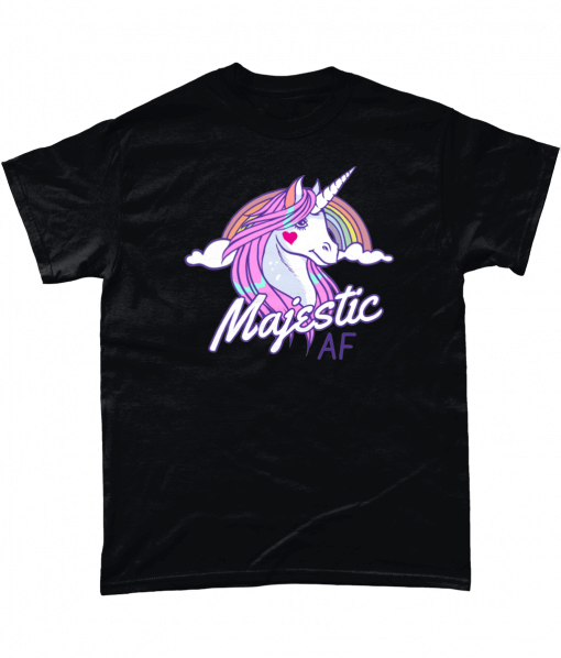Majestic AF Unicorn black t-shirt