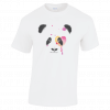 white t-shirt with panda design