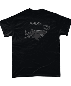 Sharkasm sarcastic shark I love salad t-shirt